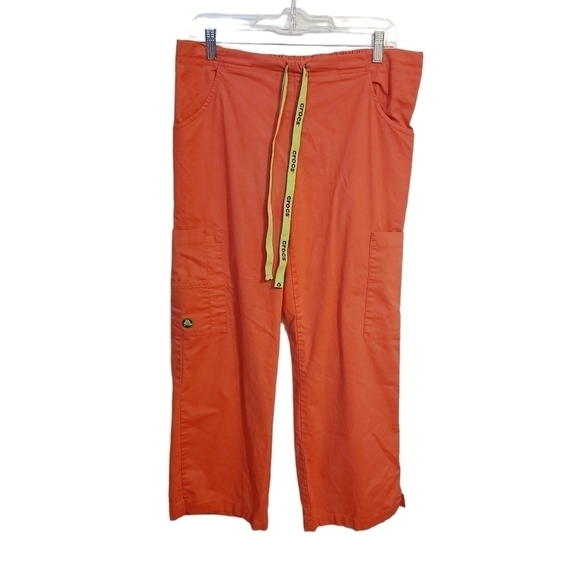 CROCS | Women's Melon Pink Hospital Scrubs Drawstring Pants (Size MP) - Picture 1 of 14